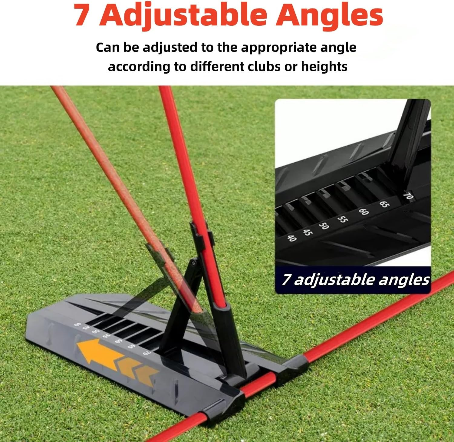 Golf Alignment Sticks with Angle Plate & Bracket - Adjustable Training Aid, Posture Corrector for Golfers, Practice Accessories for Beginners image number 3
