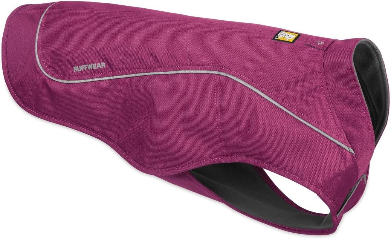 RUFFWEAR Overcoat Jacket, Dog Coat with Leash & Harness Portal Hole, Premium Fleece Lined Adjustable Lightweight Pullover Field Coat, for Cold Weather, Machine Washable, Red Clay - X-Large (91-107Cm)