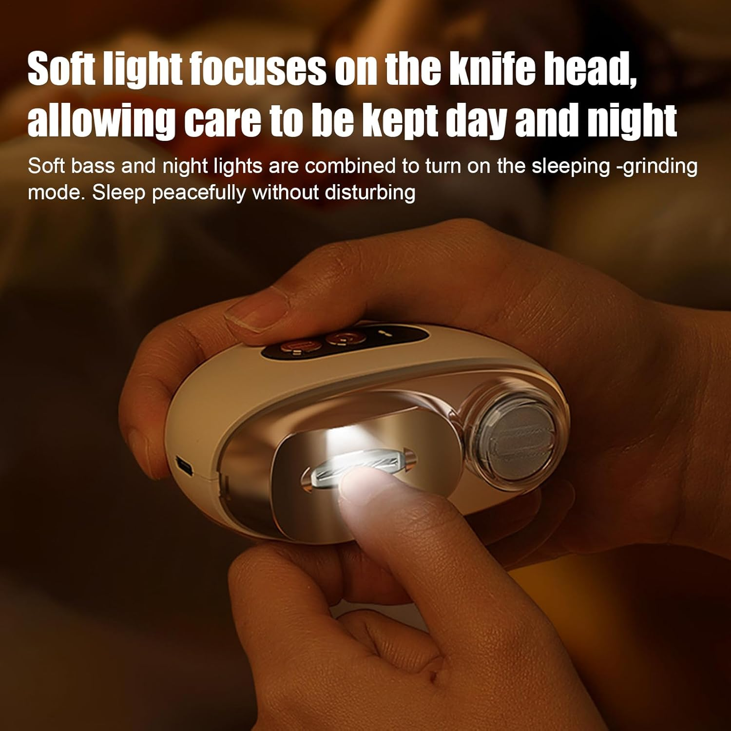 Automatic Nail Clipper - USB Rechargeable Fingernail Cutter,3 Speeds Portable Quiet Nail Clipper with Light for Home Manicure Travel Baby Care Seniors Home Salon image number 3