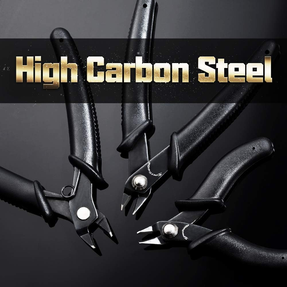 SPEEDWOX Flush Cut Wire Cutters - 5 Inch Diagonal Side Cutting Pliers, Mini Electronic Scissors, Oblique Shear with Internal Spring - Precision Fine Jewelry Making Tool image number 6