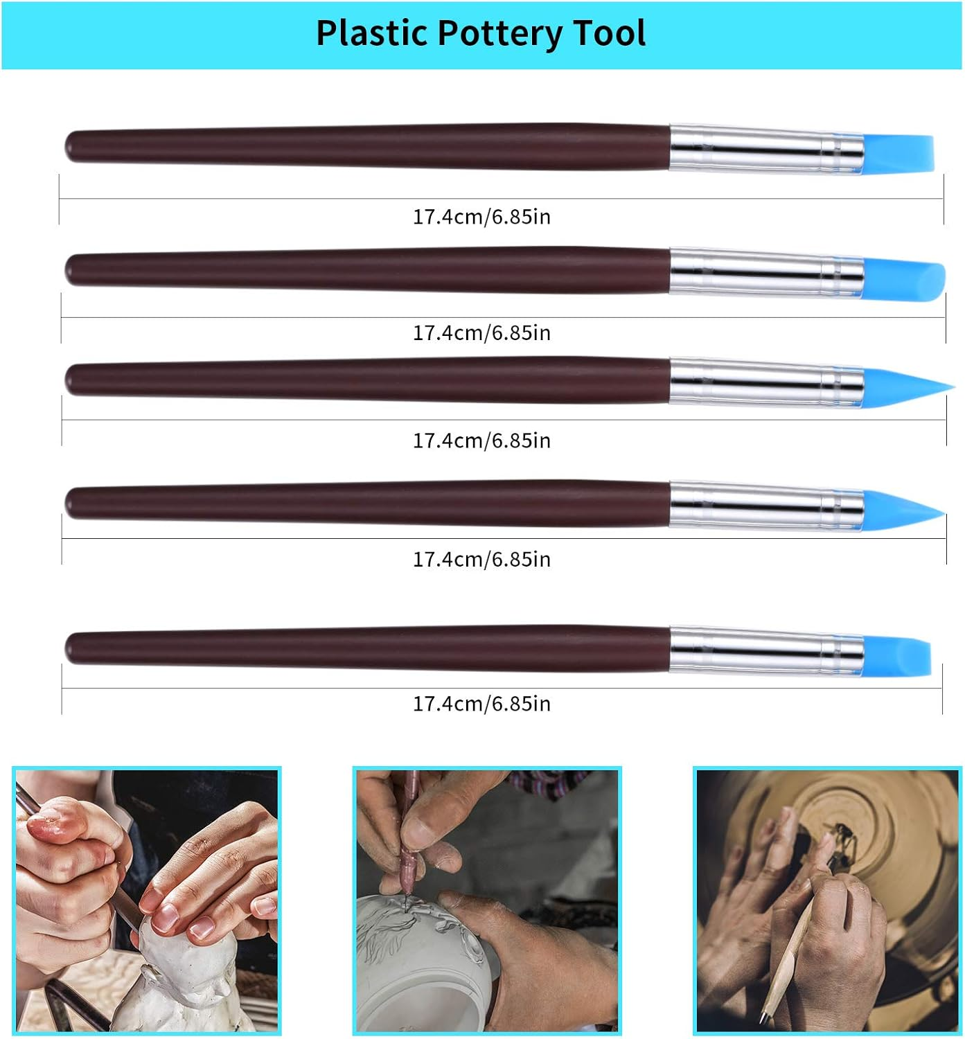 Polymer Clay Tools, 25 Pcs Clay Sculpting Tools, Ball Stylus Dotting Tools, Modeling Clay Tools Set, Ceramic Tools, Pottery Carving Tool with a Storage Bag for Engraving, Embossing, Shaping image number 4