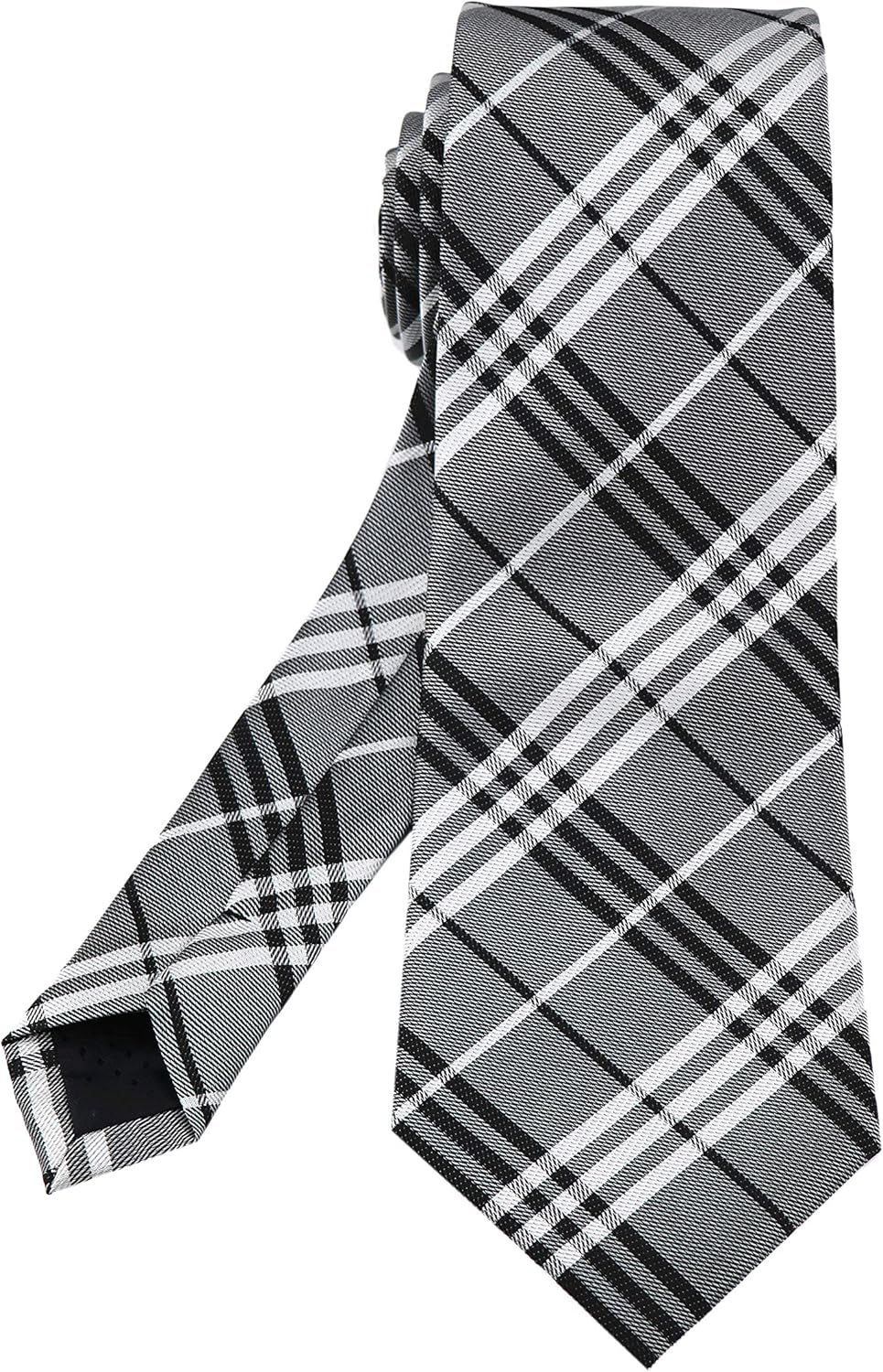 Elfeves Men Modern Tartan Formal Ties Checks Plaid Gingham Pattern Woven Necktie