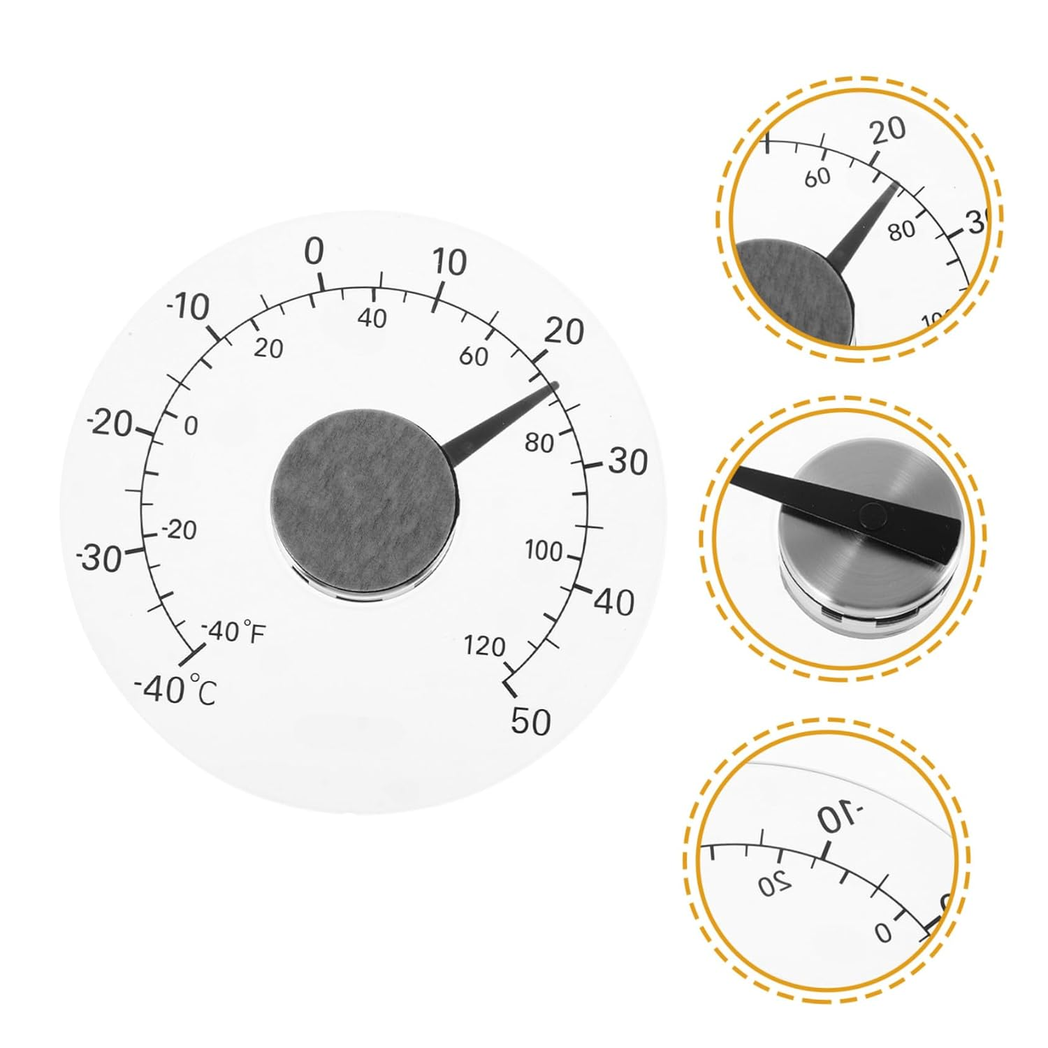 Luxshiny Indoor Outdoor Thermometer with Celsius Fahrenheit Display Multipurpose Temperature Gauge for Greenhouse Home Bedroom School Use Lightweight and Read Temperature Scale image number 5