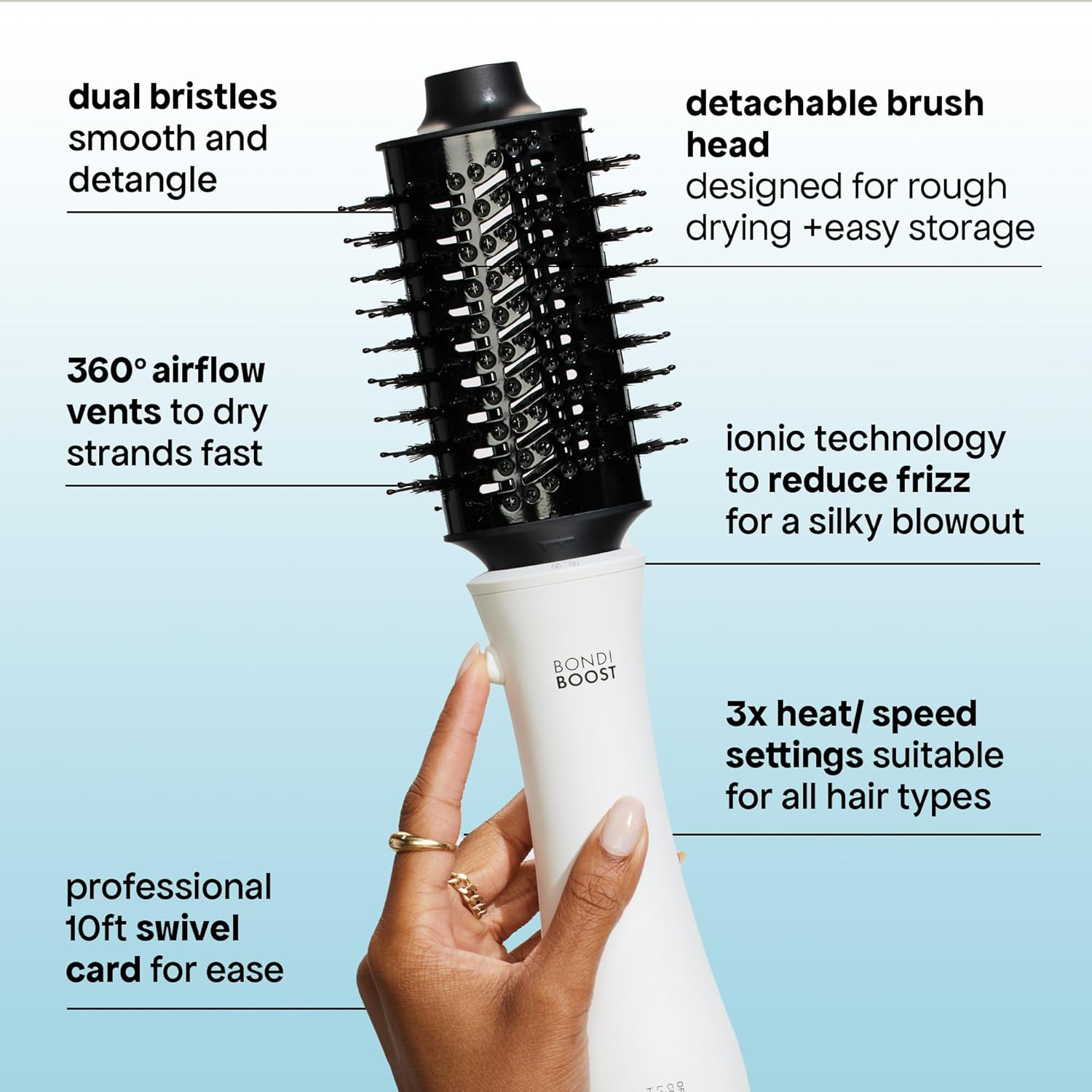 BONDIBOOST 51 Mm Blowout Brush Pro 3-In-1 Hair Dryer Brush image number 5