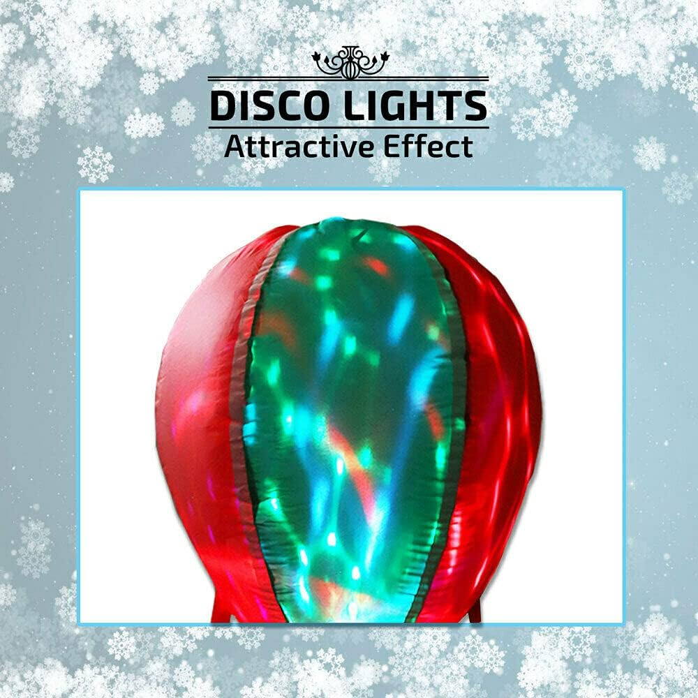Inflatable Christmas Santa Hot Balloon Disco Light 1.8M Xmas Decoration Outdoor image number 2