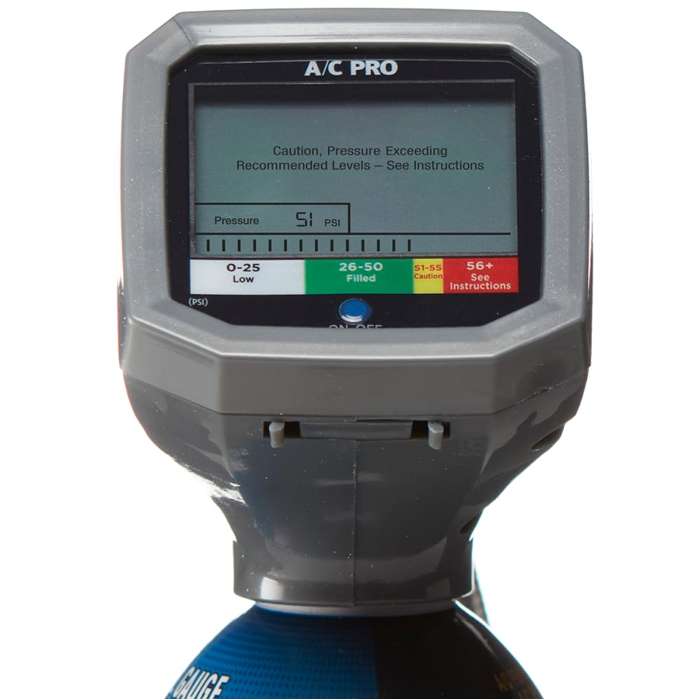 Pro-C A/C Professional Digital Display Automotive Recharge Gauge & Hose for R-134A Refrigerant, ACP400AD