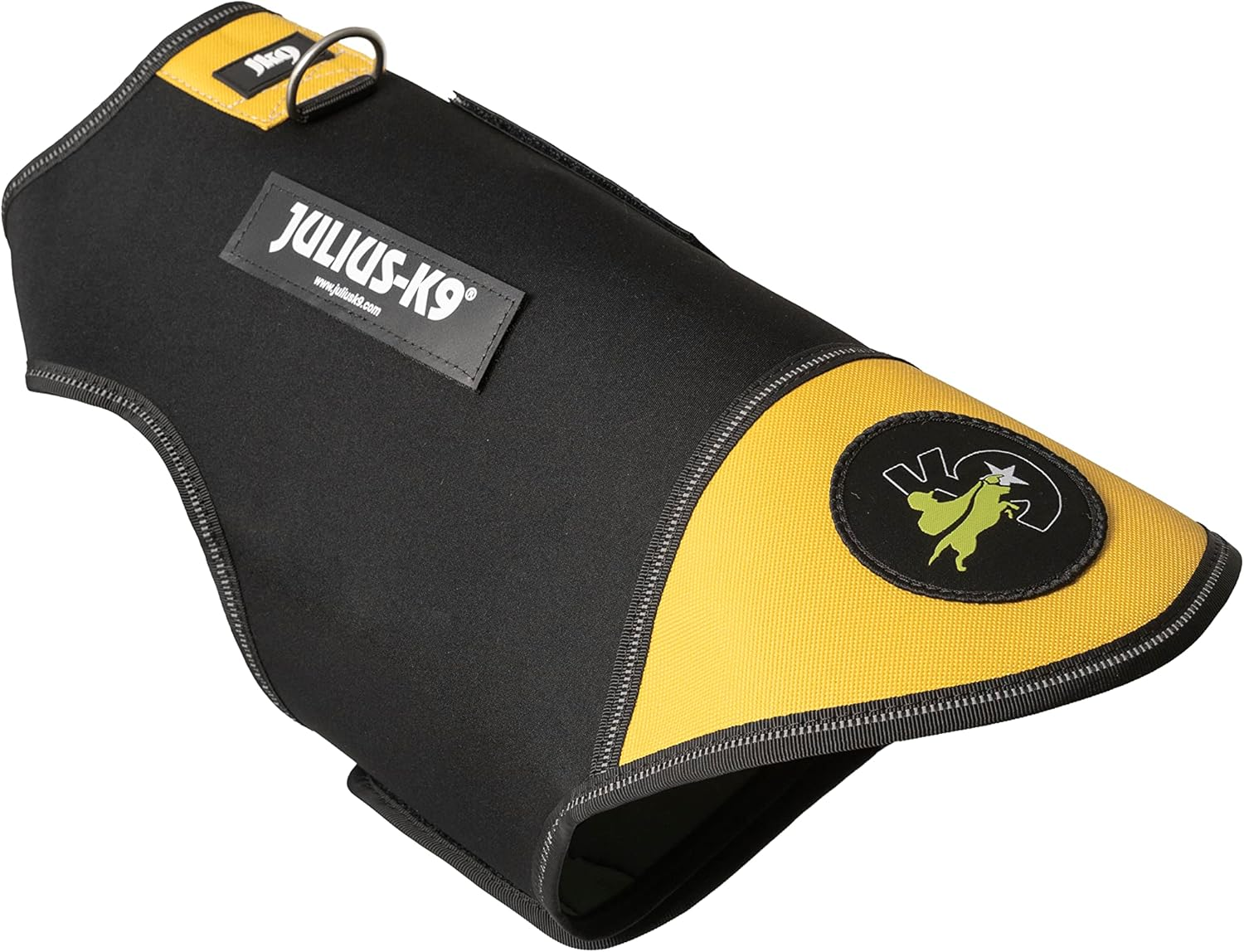 Julius-K9, 16DC-IDC-S, IDC Neoprene Dog Jacket, Size: S, Harness Size: Mini, Black and Yellow image number 4