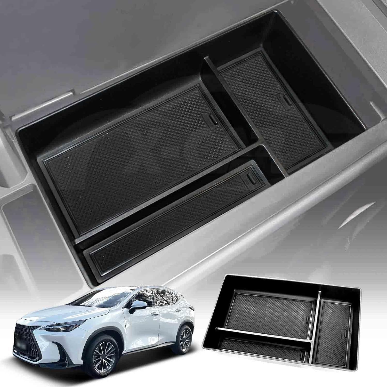 X-CAR Armrest Organizer Box for Lexus NX Series NX250 NX350 Nx350H Nx450H 2022-2025 Car Storage Tray Accessories.