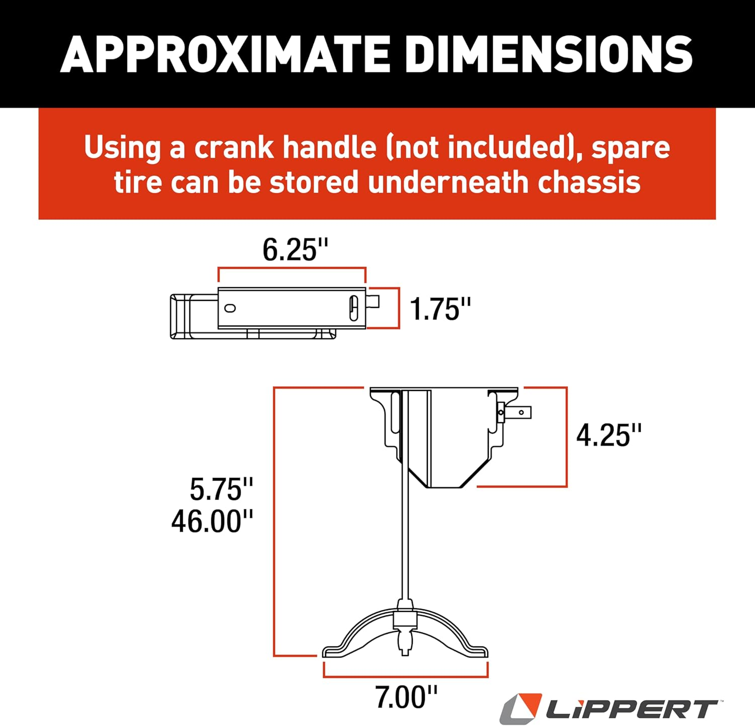 Lippert 159056 RV Spare Tire Winch
