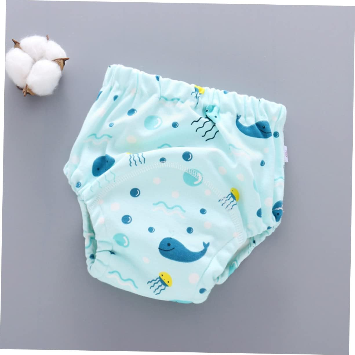 JOINPAYA 4 Pcs Training Pants Nappy Pants Washable Diapers for 12-18 Kg Toddler Breathable Learning Undies 6 Layers of Gauze Size L Moon Pattern image number 6