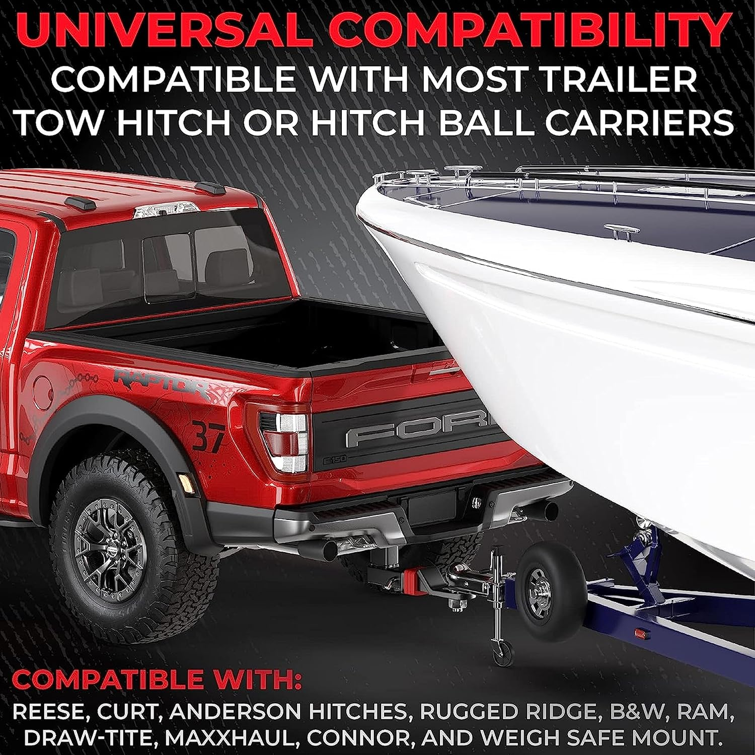 Suspension Dudes 4 Pack 2-Inch Hitch Receiver Silencer Pad Reduces Rattle and Noise, Provides Cushion between Hitch Receiver and Tow Hitches, Made in USA (4-Pack Black X2 / Red X2) image number 4