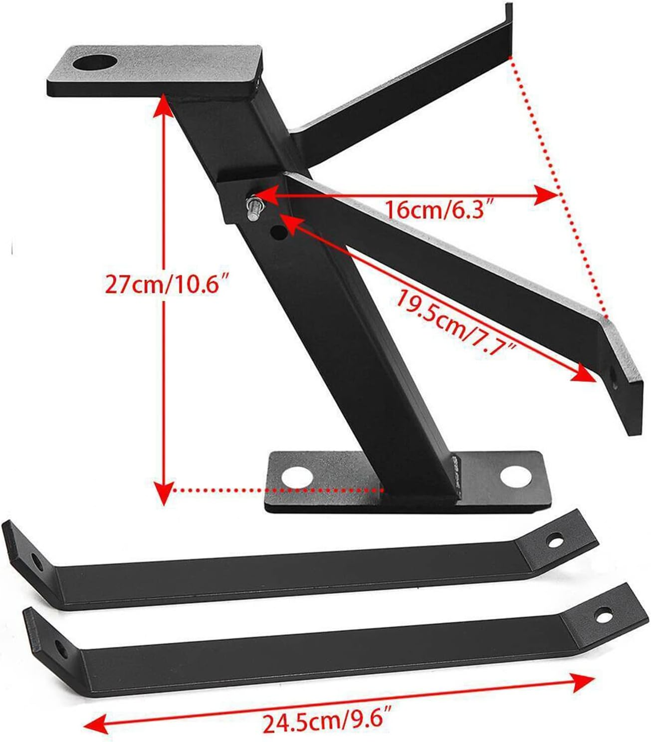 Superunner Lawn Mower Tractor Towing Hitch, Heavy Duty Garden Lawn Pro Tow Mower Hitch Kit Compatible with John Deere Cub Cadet Husqvarna Craftsman Riding Mowers,Black Powder Coated Finish image number 3
