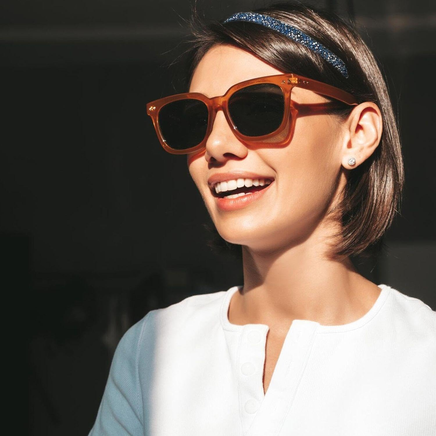 Pack of 6 Thin Rhinestone Headbands, Shiny Headbands, Elee Headbands, Non-Slip Zigzag Headbands, Hair Accessories image number 3