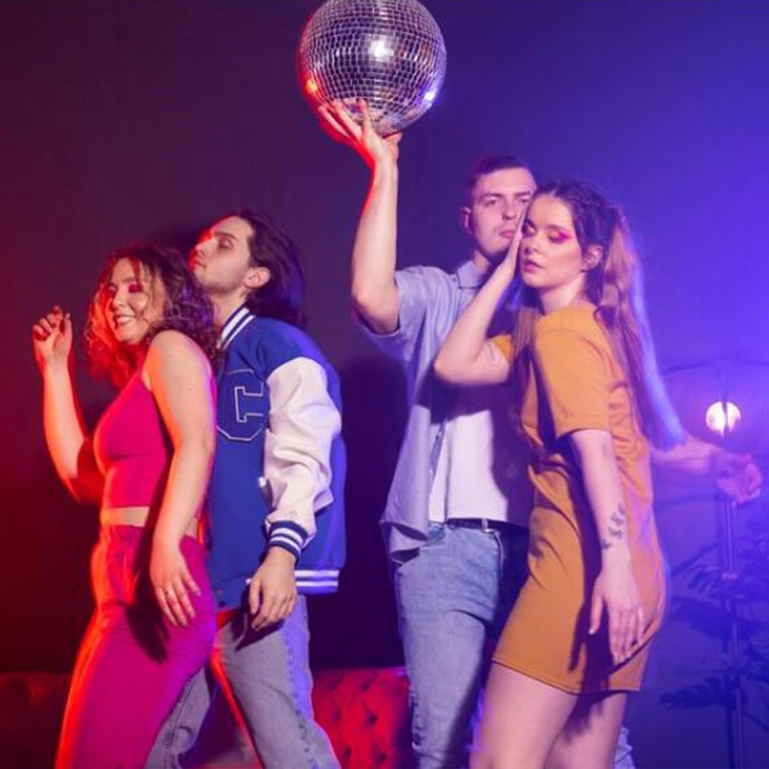 Alytimes Mirror Disco Ball - 8-Inch Cool and Fun Silver Hanging Party Disco Ball &ndash;Big Party Decorations, Party Design image number 1