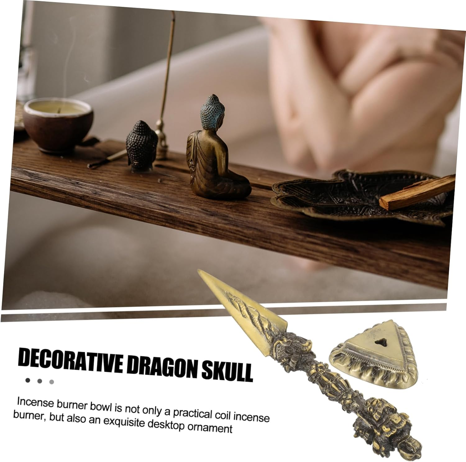 Tibetan Vajra Decor Desk Ornament Tibetan Vajra Temple Ornament for Art Desk image number 2