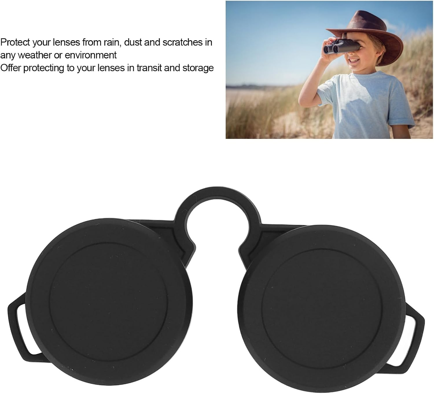Binoculars Rain Cover, Rubber Lens Caps, Eyepiece Eyecup, Binoculars Protective Covers, Telescope Accessories image number 1
