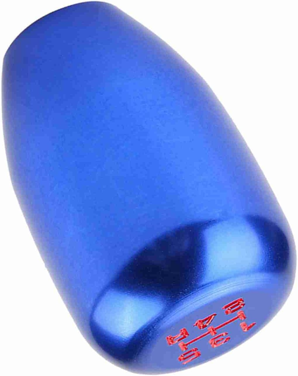 Car 5 Speed Manual Gear Shift Knob Shifter Lever Stick with 3 Adapters 8/10/12Mm Universal Metal Bright Color (Colorful)