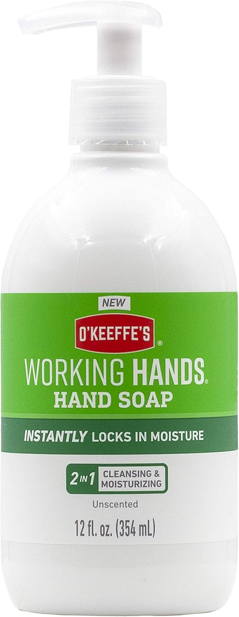 O'Keeffe'S, Working Hands Moisturizing Hand Soap 12 Ounce White, Unscented, 24 Fl Oz, (Pack of 2) image number 4