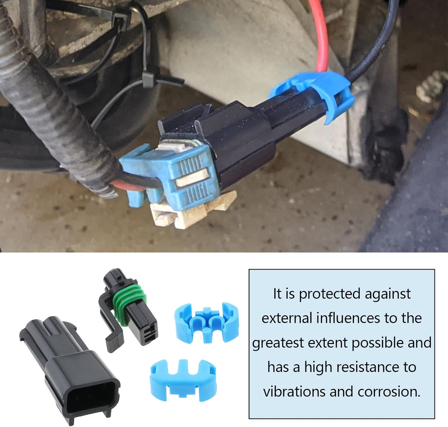 OTOTEC 1 Set 2-Way Metri-Pack Sealed 280 Series 30 AMP Automotive Connector for Most Automotive Marine Off-Road Agricultural Under-Hood with Terminal Waterproof Seal image number 3
