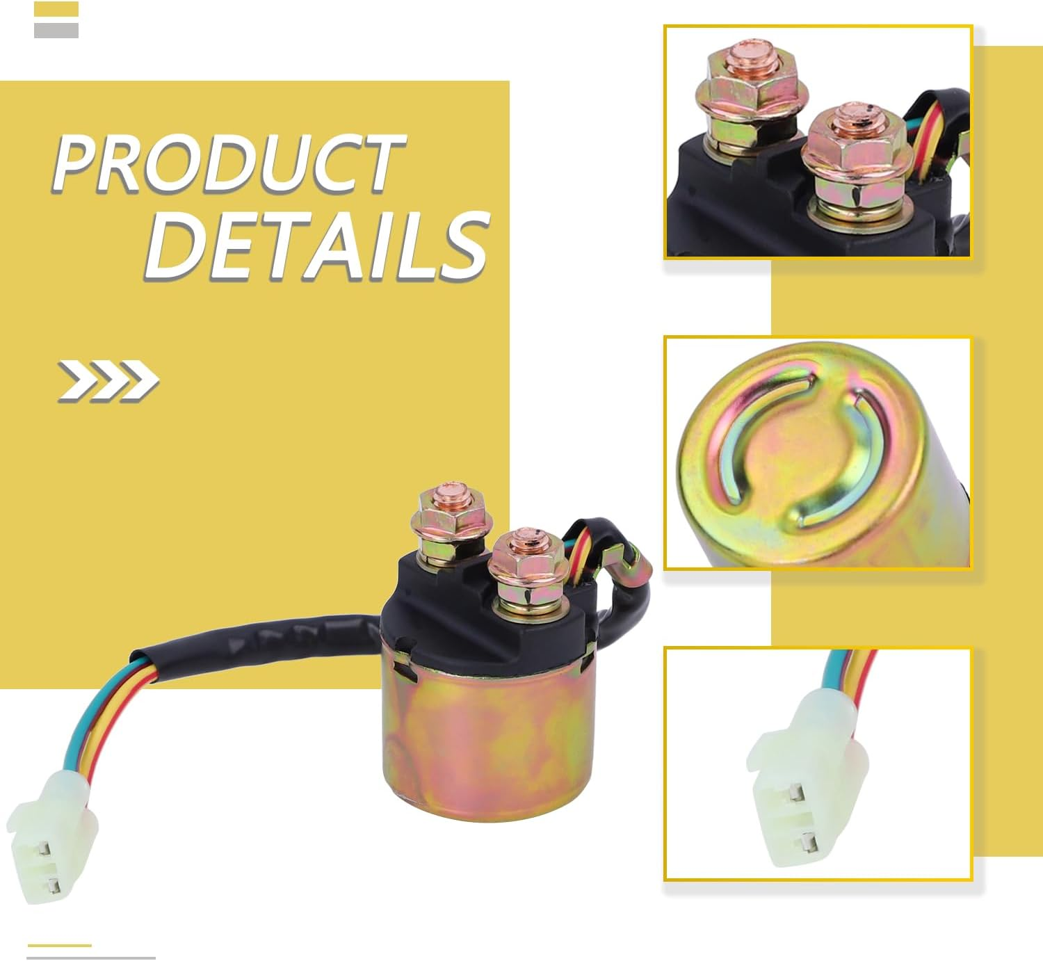 Starter Solenoid Relay, Compatible with Honda TRX350 Rancher 350 2000-2006/ TRX90X 2009-2021/TRX200 Fourtrax 1990-1997/TRX400 Foreman 400 1995-2003/TRX420 Rancher 420 2009-2014 Starter Solenoid Relay image number 4