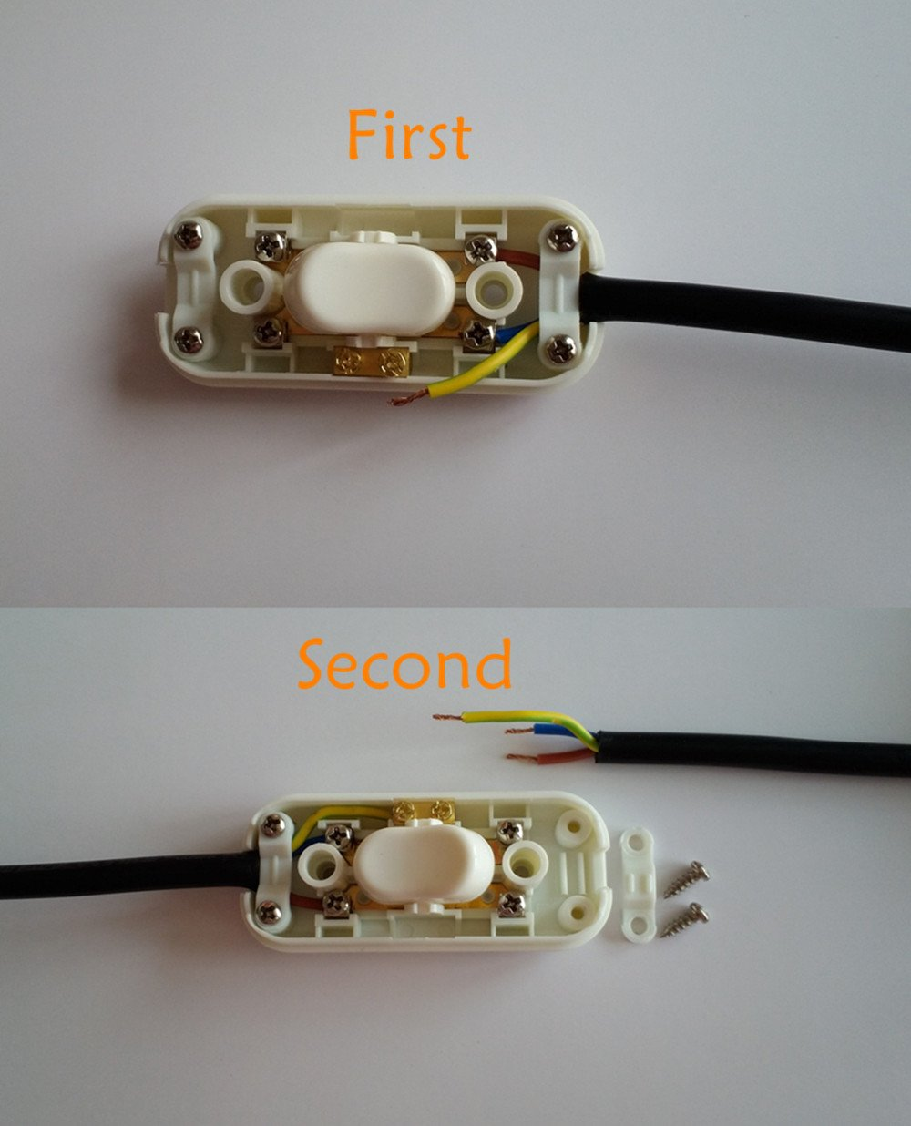 Intermediate Switch / [2 Pack] Sftlite Black Inline Switch Use Inline 2 or 3 Core Cord Intermediate Switch, Light Switch Light/Lamp Switch image number 1