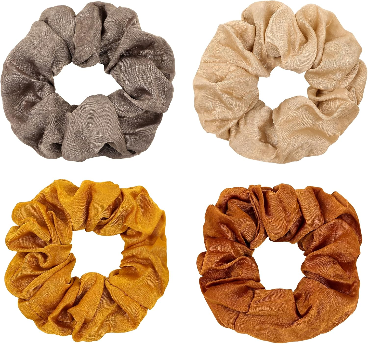 Scrunchies for Women & Girls - Big Cotton Scrunchies for Thick or Thin Hair, No Crease Ponytail Holders