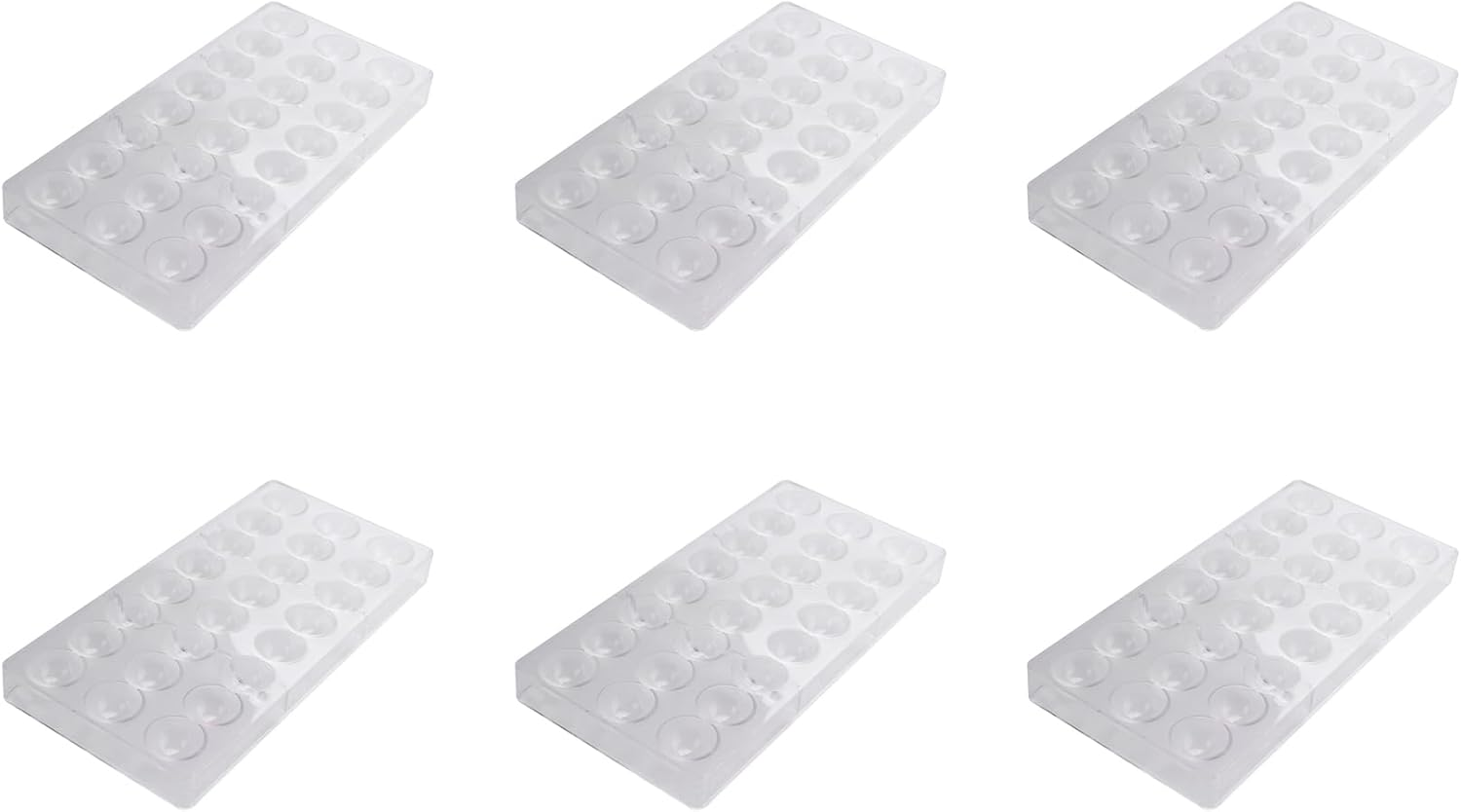 6X 24 Holes Semi Sphere Chocolate Mould Polycarbonate Chocolate Bar Mold Half Ball Candy Maker Mold Bakeware