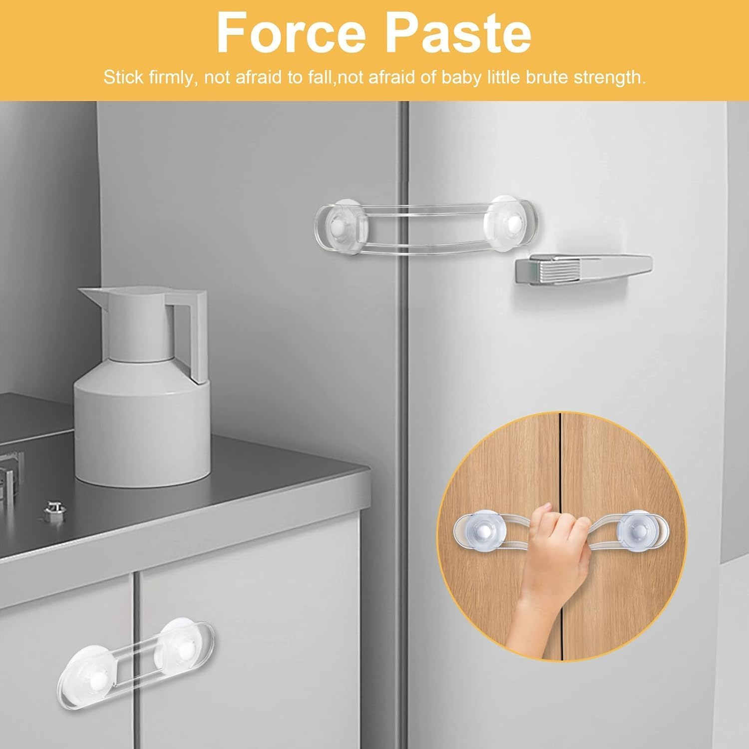 10Pcs Adhesive Cabinet Drawer Door Latches,Child Safety Cabinet Cupboard Door Proofing Lock,Child Safety Cupboard Door Strap Lock,Baby Proofing Safety Lock Cabinet Lock,Kids Safety Cabinet Drawer Lock