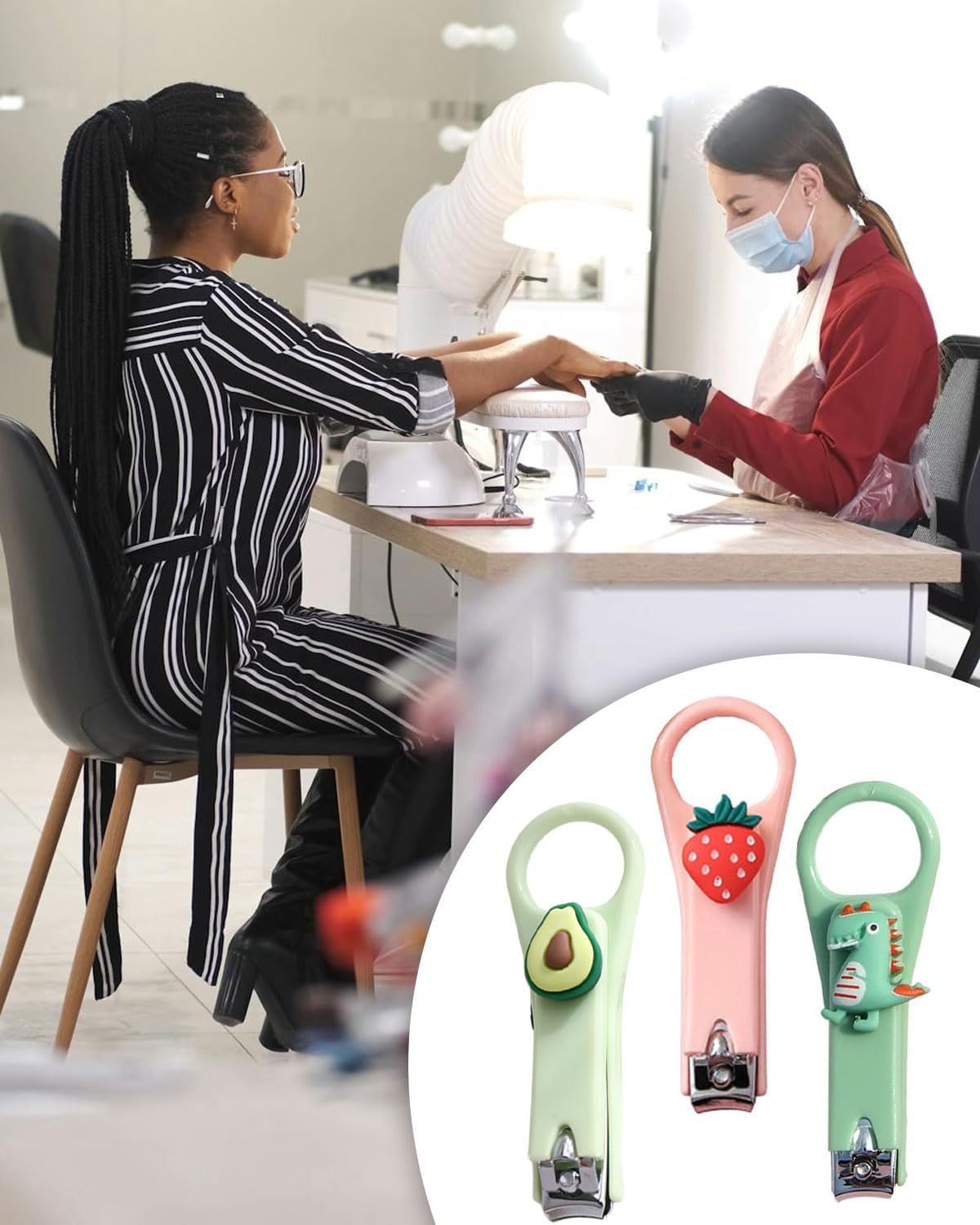 SCJJZ Kids Cartoon Mini Nail Clippers, 3 Pieces, Stainless Steel, Multicoloured, Safe Design, Suitable for Boys, Girls, Women image number 5