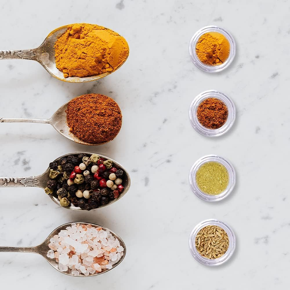 55Pcs 5 Grams Sample Containers with Lids and Labels, Small Little Mini Tiny Containers, Clear Acrylic Plastic Sample Jars for Cosmetic, Creams, Makeup, Nails, 5G/5Ml Round image number 5