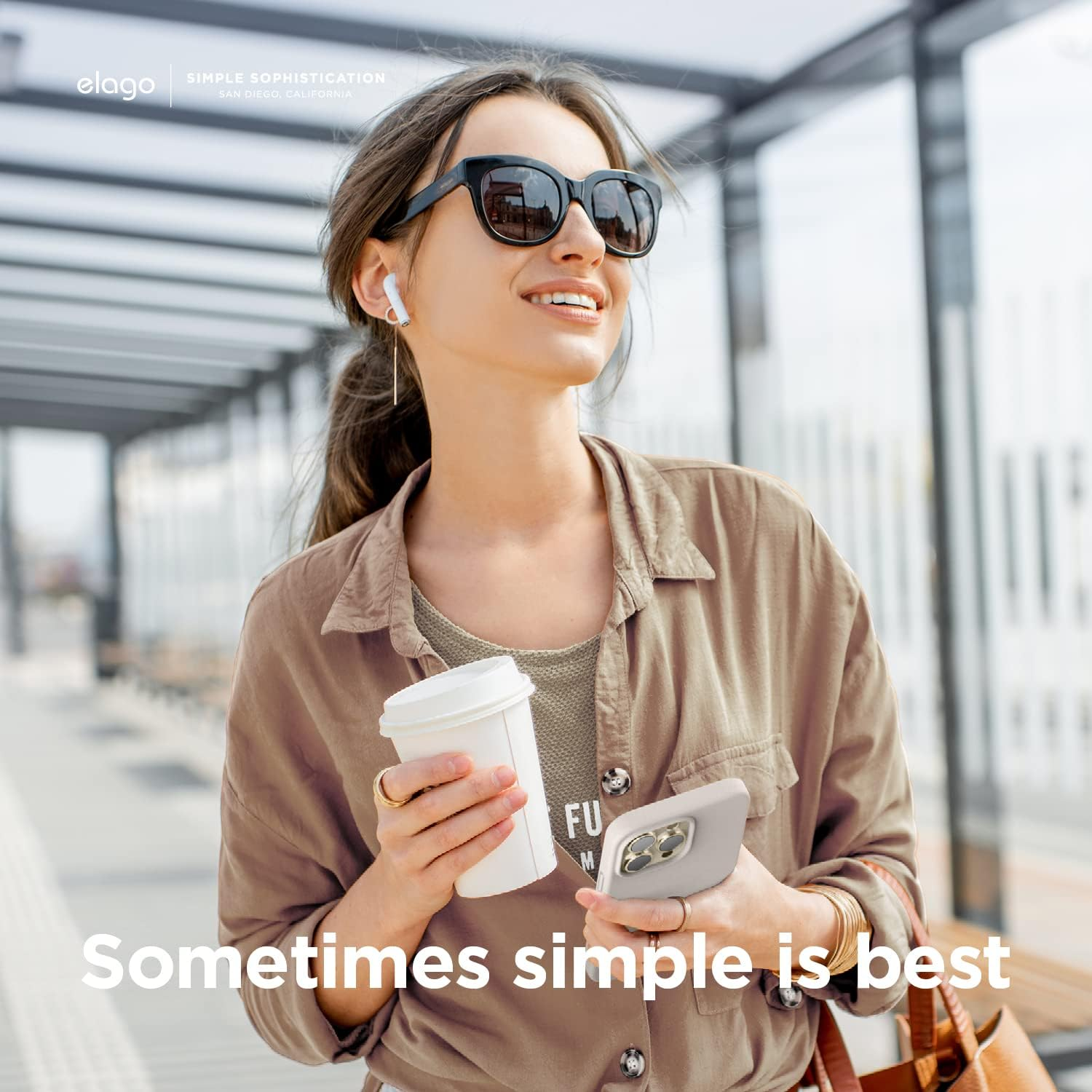 Elago Liquid Silicone Case Compatible with Iphone 13 Pro Max Case (6.7"), Premium Silicone, Full Body Protection - 3 Layer Shockproof Phone Cover, Anti-Scratch Soft Microfiber Lining (Stone) - Brown image number 7