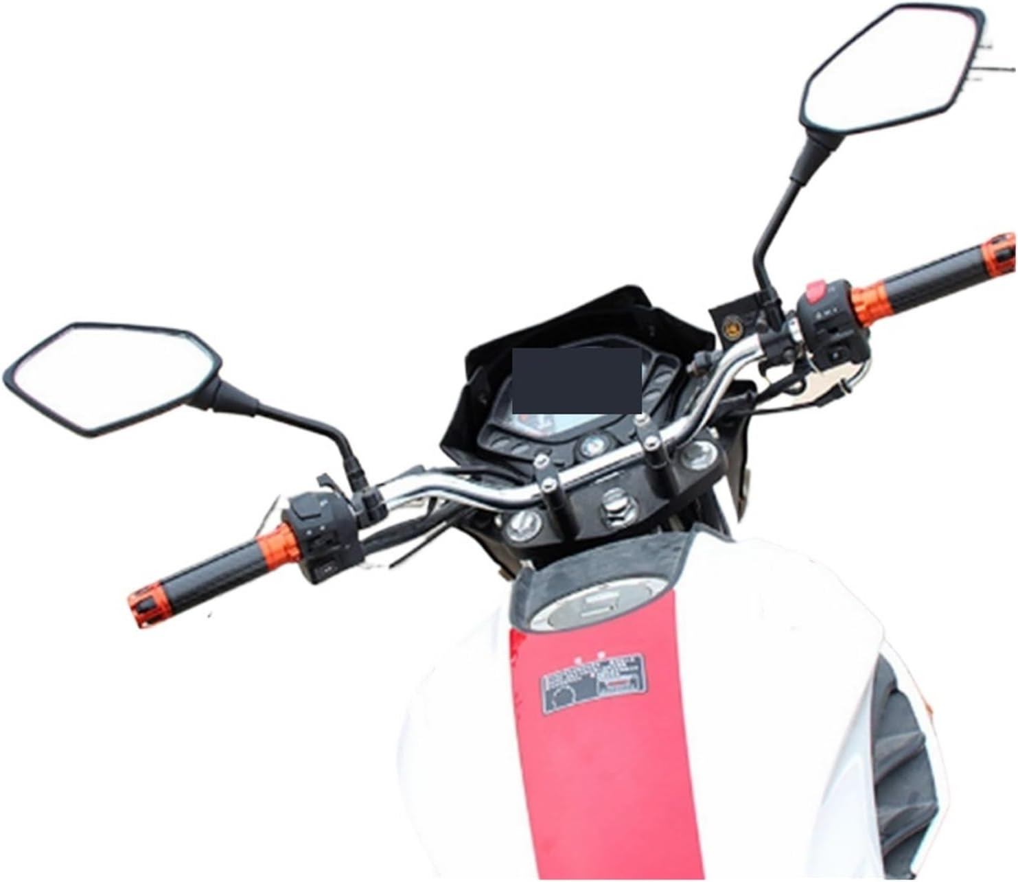 Jiningqiuguodianzi Universal Motorcycle Side Mirror Rear View Mirrors Black Retrovisor Moto Compatible with Triumph Tiger 800 Vn900 Bajaj Suzuki Vstrom Dl650 (Color : Black) image number 4