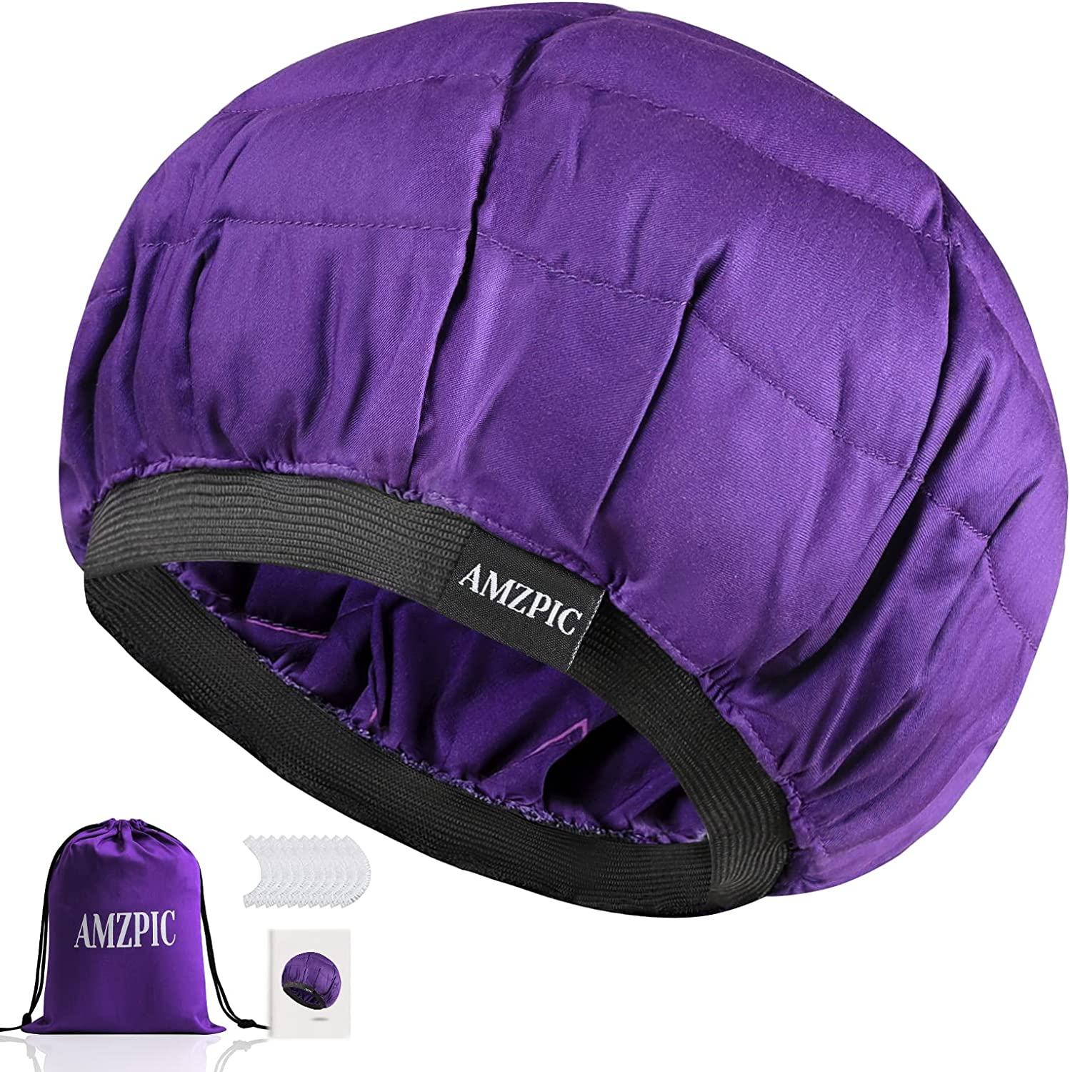 Cordless Deep Conditioning Heat Cap - Safe, Microwavable Heat Cap for Steaming, Heat Therapy for Hair, Flaxseed Seed Interior for Maximum Heat Retention (Second Generation) image number 1