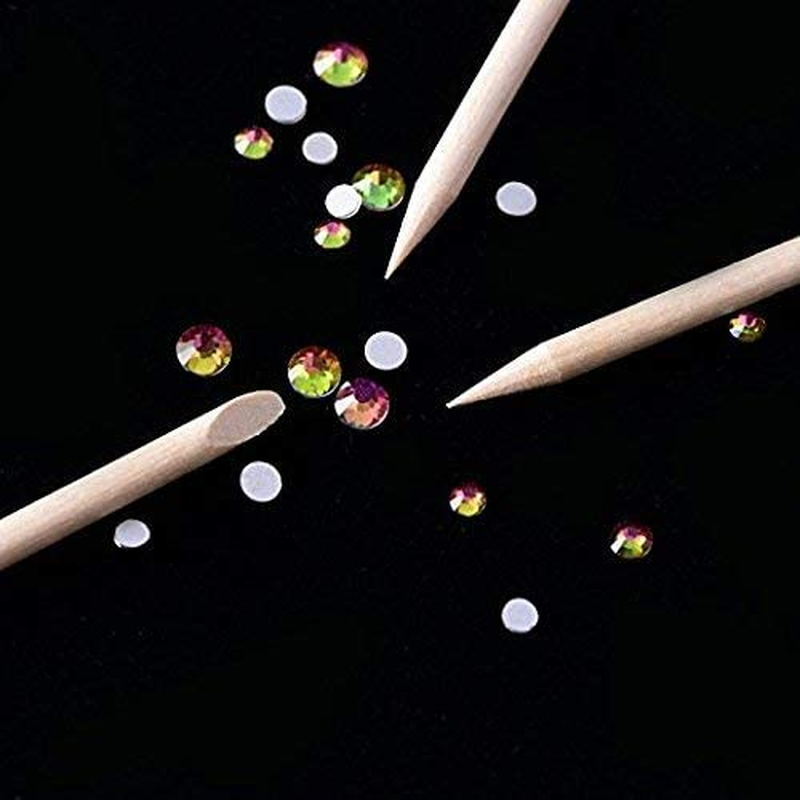 300 Count Orange Wood Stick 4.5 Inch Cuticle Pusher Remover Orangewood Cuticle Sticks Nail Art Manicure Pedicure Sticks Orange Sticks for Nails