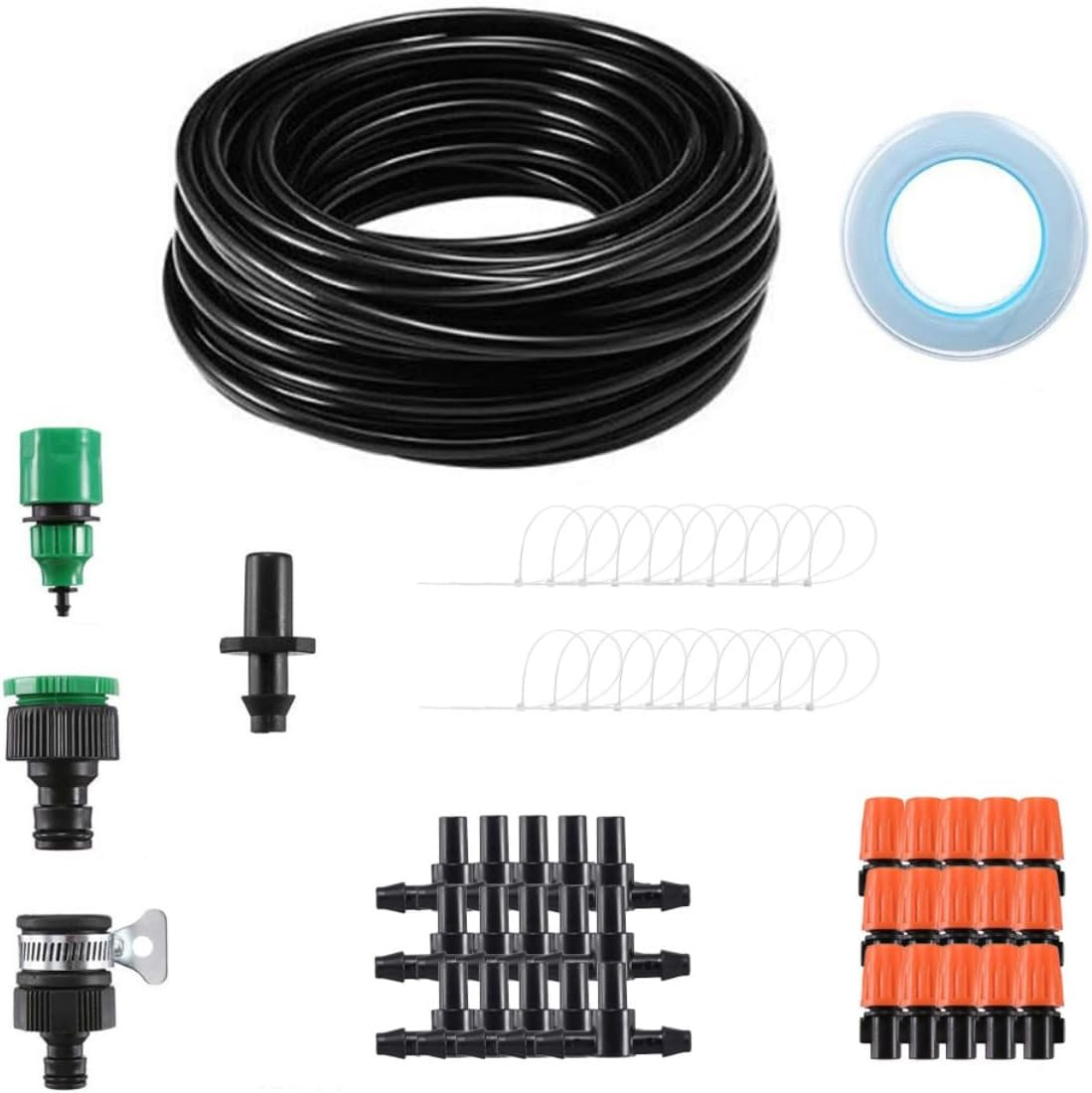Garden Patio Water Mister Air Misting Cooling Micro Irrigation System Sprinkler (15M & 15 Dripper-Heads) image number 4