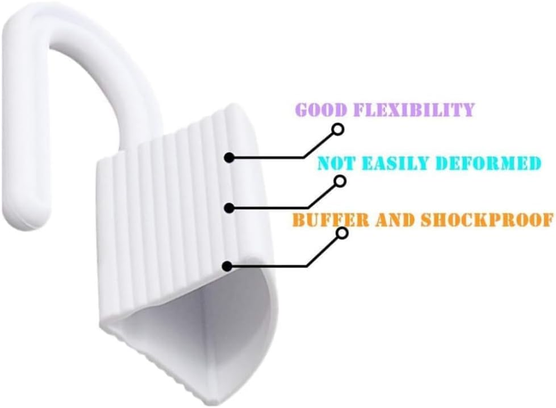 4-Pack Door Finger Guards &ndash; Baby Proof Door Hinge Protectors, Child Safety Pinch Prevention Stoppers, Anti-Slam Finger Guard for Kids & Toddlers (White) image number 6