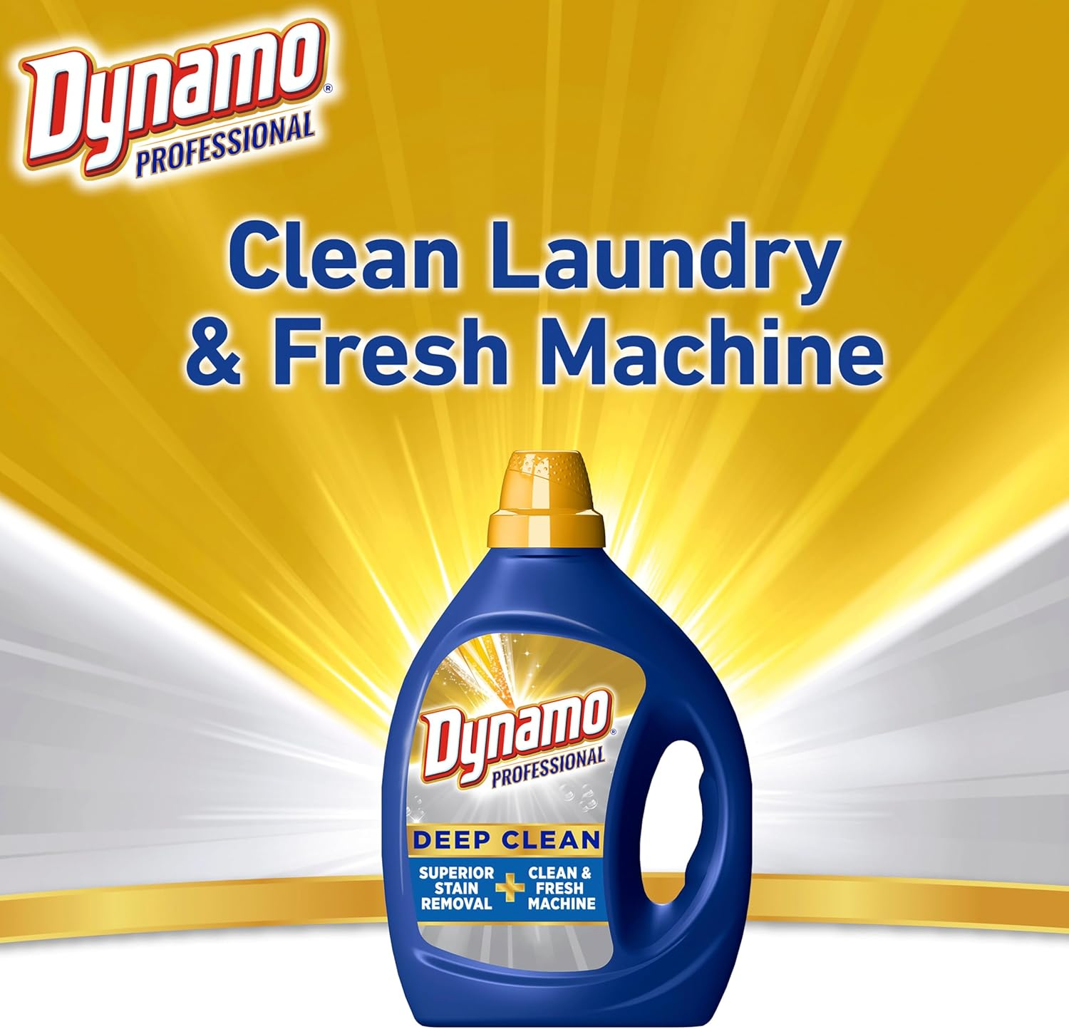 Dynamo Professional Clean & Fresh Machine Laundry Detergent 2L, 40 Washloads, Washing Liquid for Tough Stain Removal, Eliminates Machine Dirt, Odour, and Residue over Time