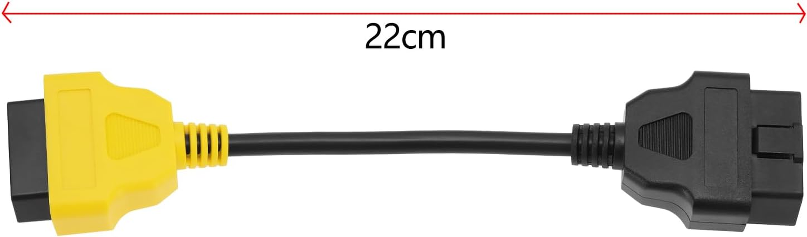 16 Pin to 16 Pin OBD2 Diagnostic Scanner Adapter Cable ECU Scanning Diagnostic Cable Lead Compatible with Fiat Scanning Diagnostic Tool Yellow and Black