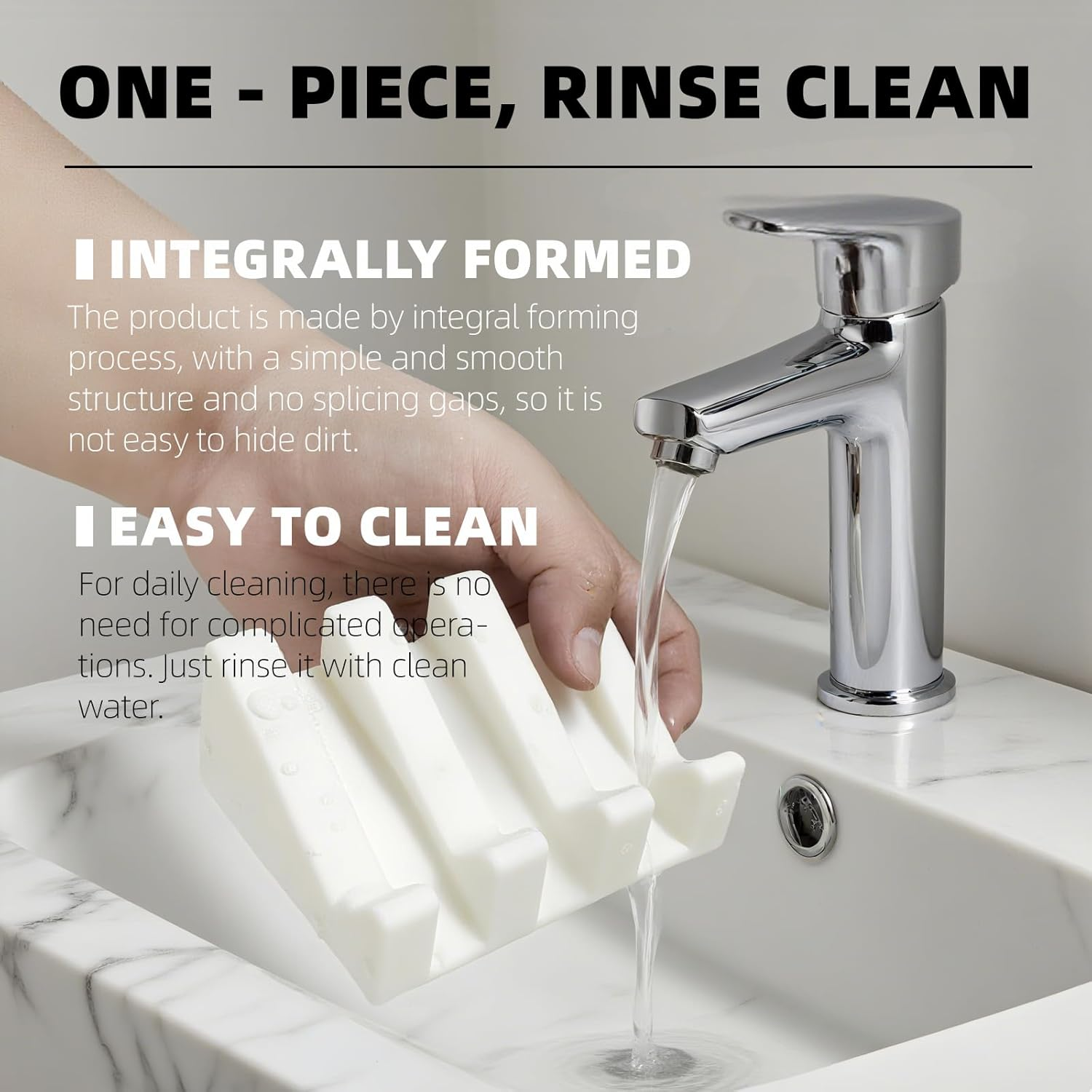 Soap Dish 2 Pcs Soap Holder Piano-Shaped for Bathroom, Kitchen, Soap Organizer, save Space and Keep Things Tidy image number 1