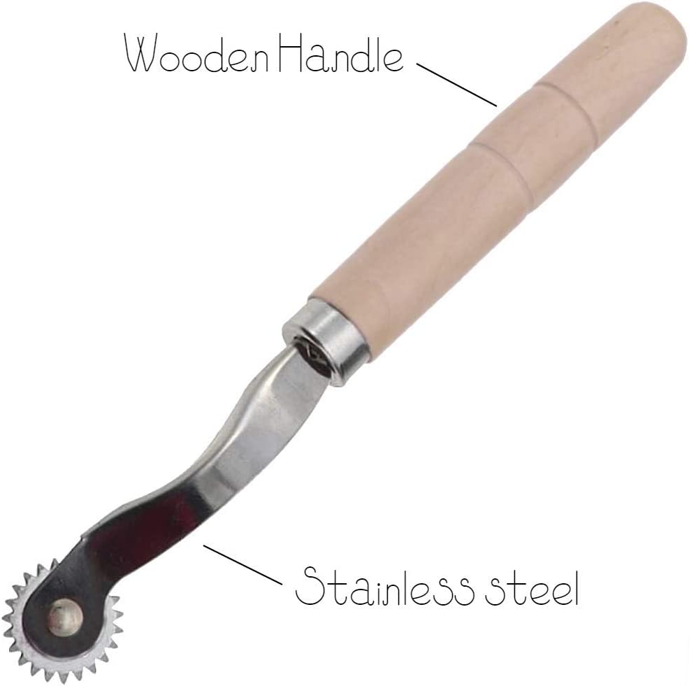 Sewing Tracing Wheel for Sewing Patterns, Wood and Stainless Steel Pounce Wheel, Perforation Cutter,Overstitch Wheel, Paper Perforator Tracing Wheel Sewing, Rotary Perforator, Pounce Wheels, by SEWTCO image number 4