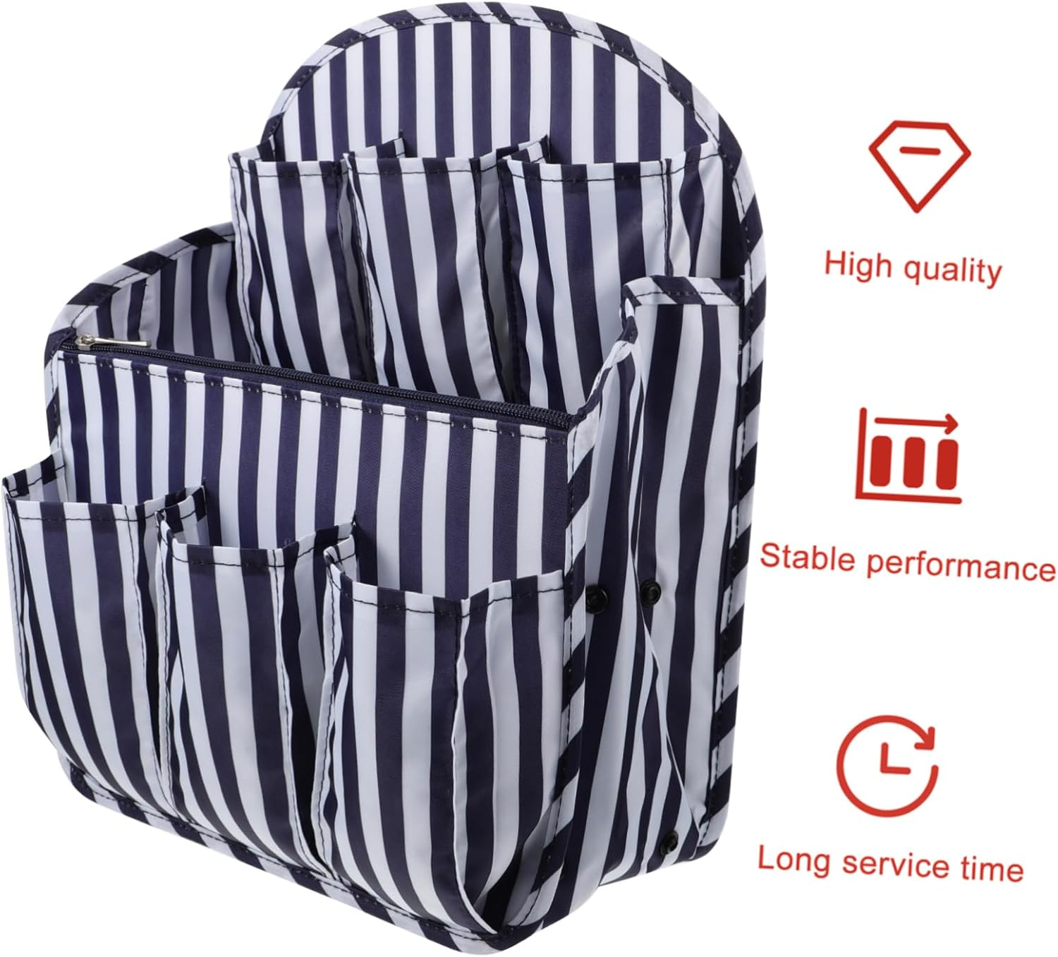 ROMISBABA Backpack Organizer Insert Multi-Pocket Wallet Holding Bag Tidy Travel Tote Bag Liner Thick Fabric image number 2