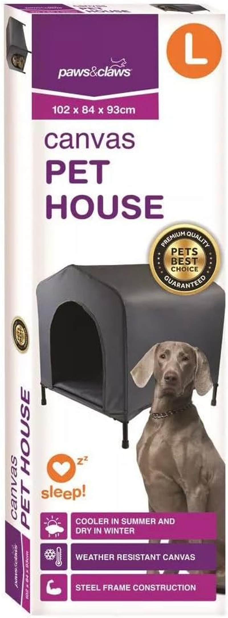 Paws & Claws Elevated Pet House with Cushion, Large, 102 X 84 X 93 Cm Size image number 2