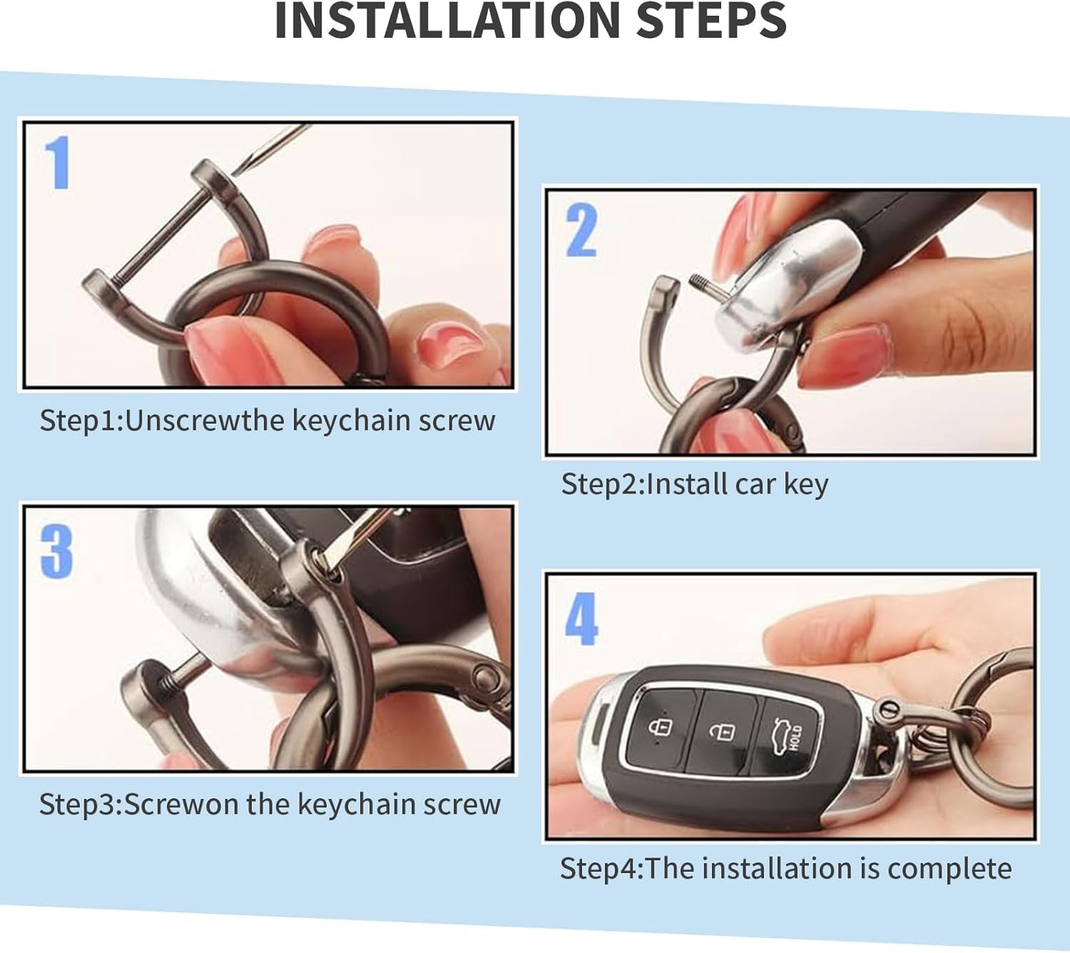 MAEZOE Leather Car Keychain with Zinc Alloy Durable Metal Clip &ndash; Premium 360&deg; Rotating Design, Ideal for Daily Use & Gift, Fits Multiple Car Key Types - Black image number 3