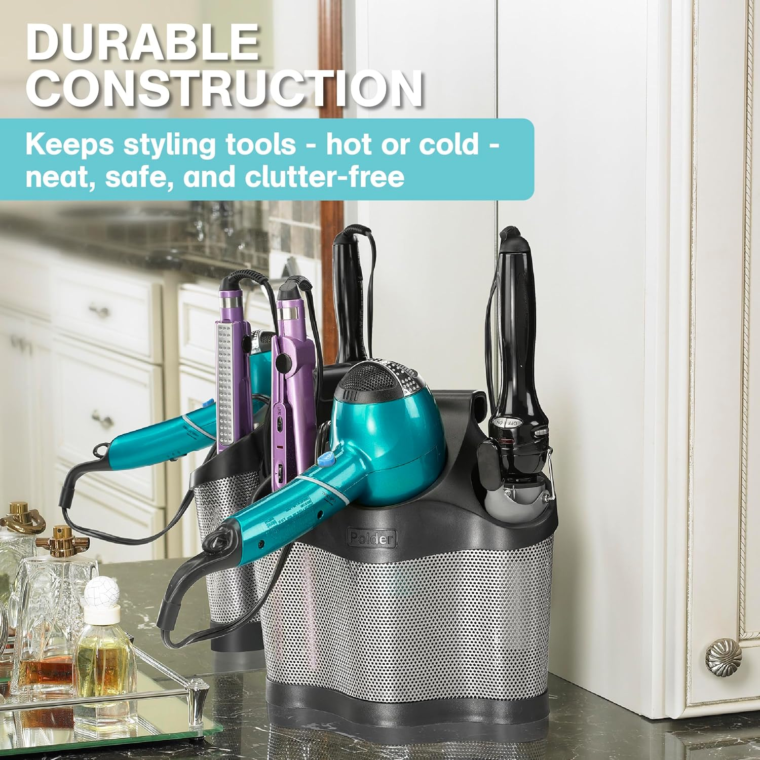 Polder Style Station Hair Appliance Accessory, Back