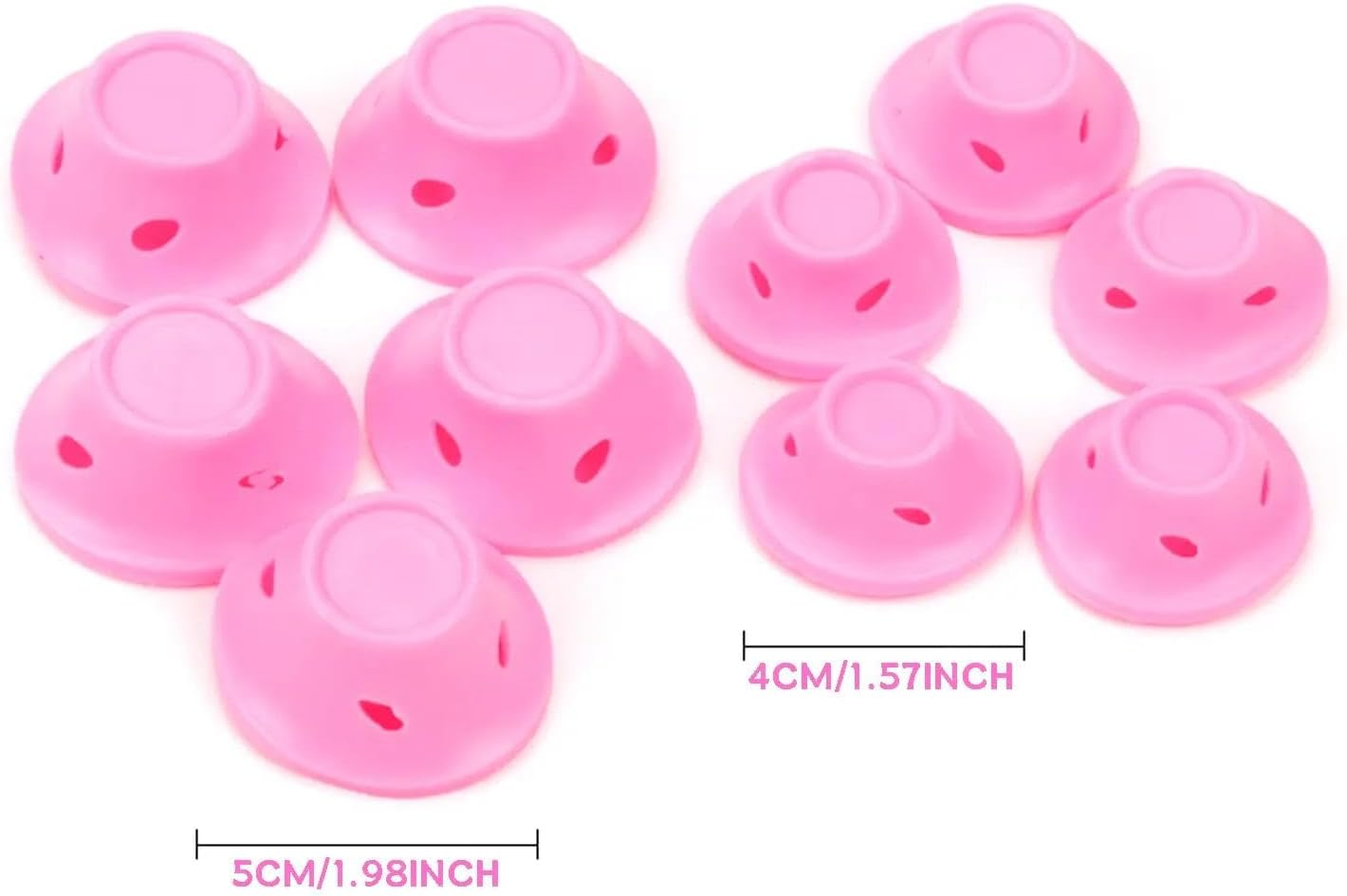 10PCS Magic Hair Rollers & Heatless Hair Curlers for Overnight Curls - No Heat Silk Hair Rollers for Women & Girls | Soft Sleep-In Foam Curlers with Ventilation Holes | Damage-Free Natural Waves & Curls (Pink, Mix) - Blue image number 4
