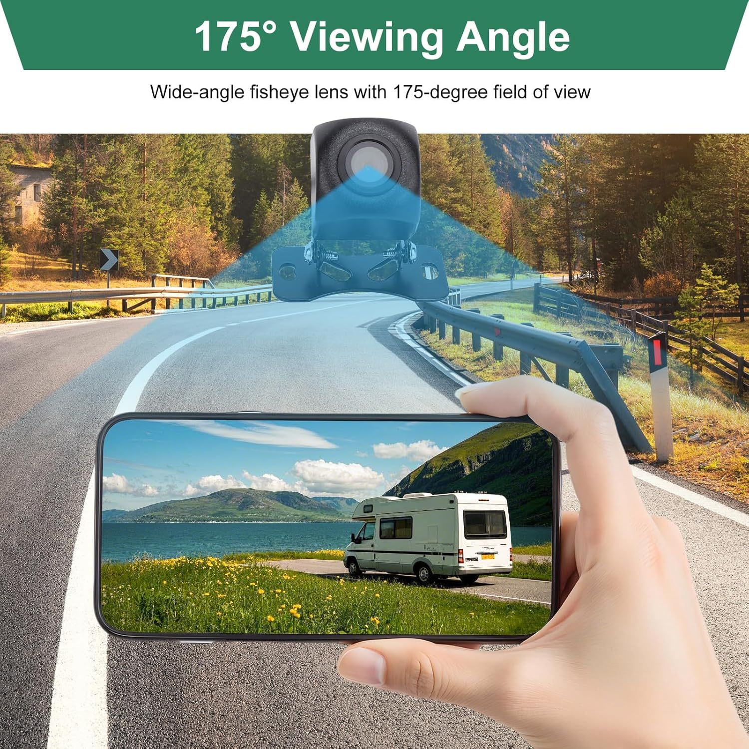 Wifi Car Backup Camera, HD 1080P Reverse/Rear View Camera, 175 Degree Wide Angle, Night Vision Back up Camera for Iphone for Ipad for Android Phones for Car Pickup SUV Sedan image number 4