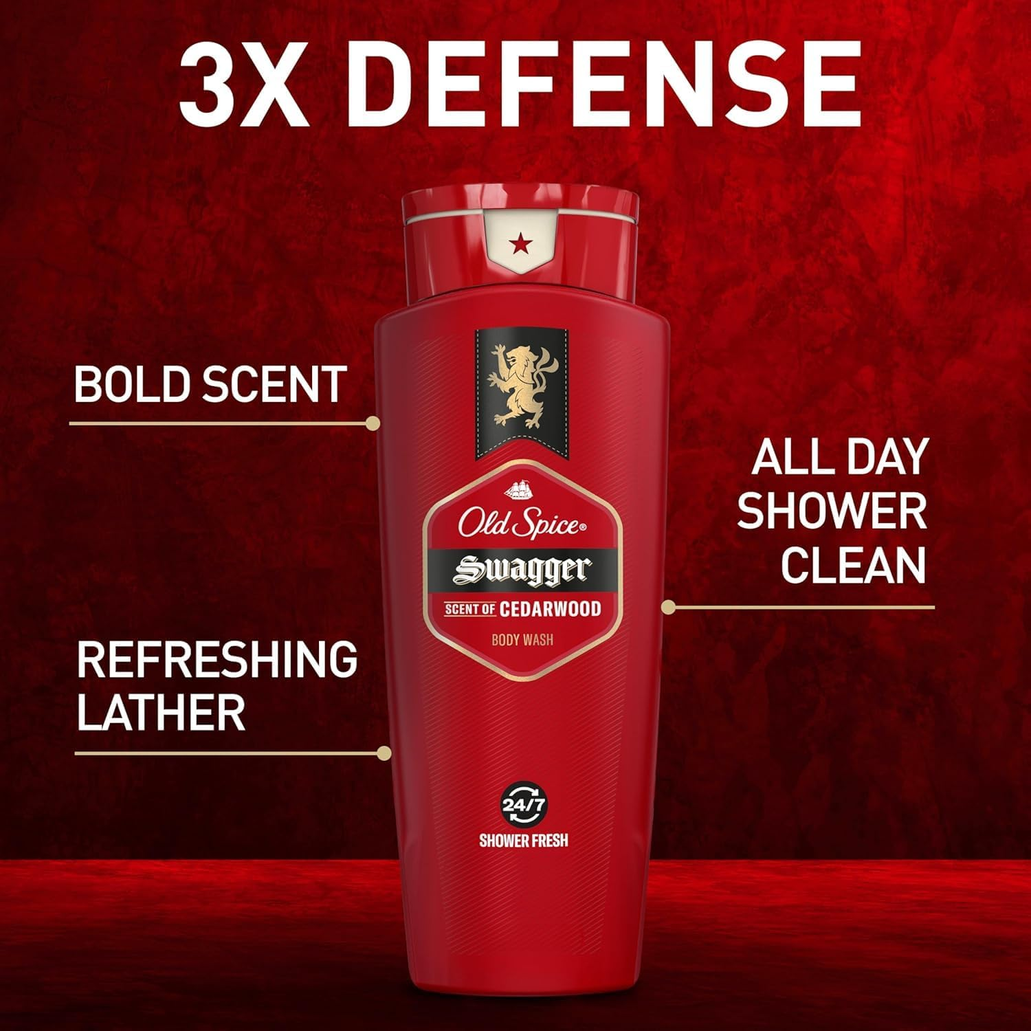 Old Spice Red Zone Body Wash, Swagger, 16 Oz (Pack of 2) Bundled with Toiletry Bag image number 2