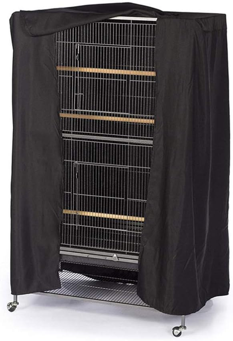 VORCOOL Large Bird Cage Cover Good Night Parakeet Cage Cover Washable Parrot Cage Sign Parrot Cage Skirt for Outdoor Dust Sun Protection Cover (Black) image number 6