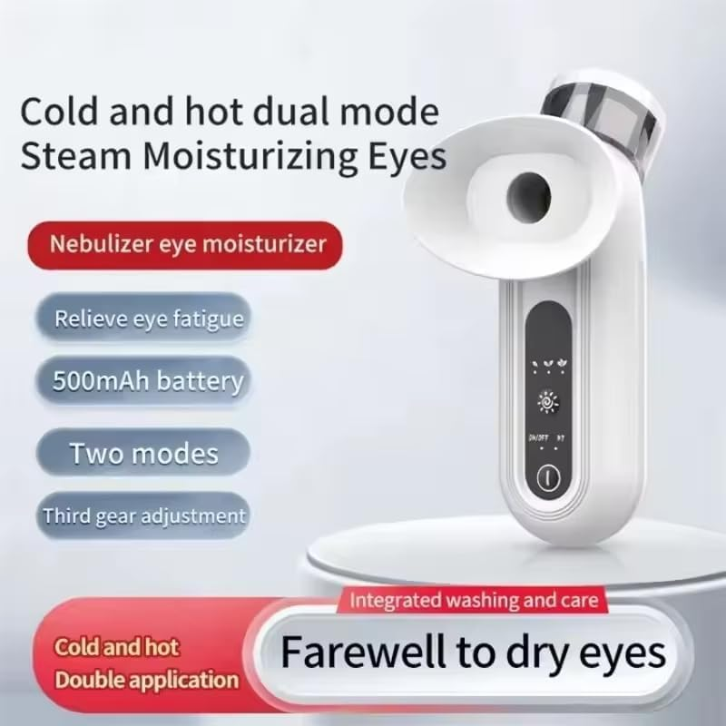 Eye Steamer for Dry Eye, Upgraded Eye Relief Steam Therapy, Heated Nano Eye Mist Steam Sprayer for Relief Dry Eye and Face, Rechargeable Eye Mist Steamer for Moisturizing & Cleaning image number 5