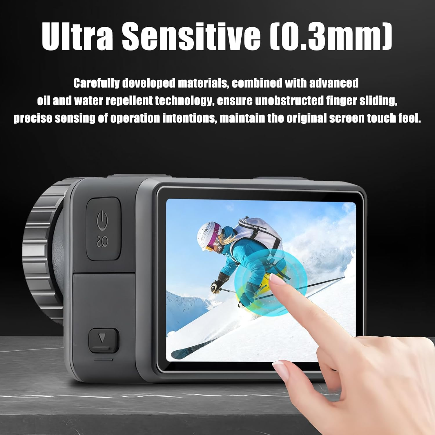 TQLGY Tempered Glass Screen Protector for DJI Osmo Action 6 Accessories with Camera Lens Protector, Ultra HD, Anti-Scratch, Bubble-Free Installation, 3-Pack Each